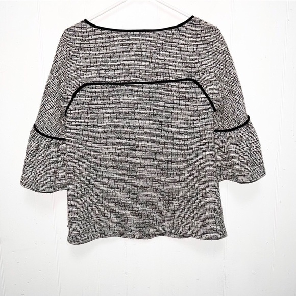 Calvin Klein Tweed Bell Sleeve Boat Neck Blouse Size 1X - Picture 3 of 6